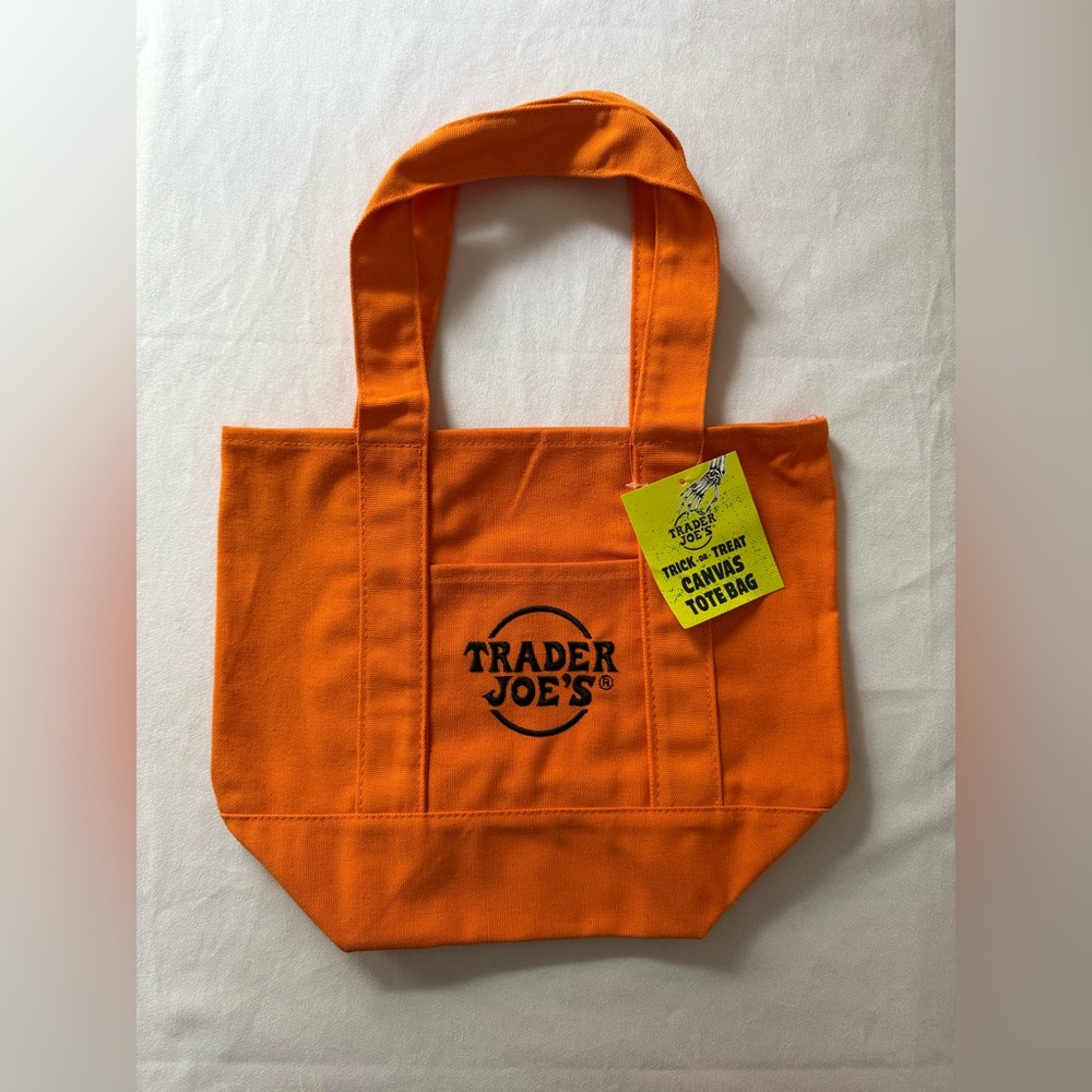 Trader Joes Mini Halloween Canvas Trick or Treat Tote Bag